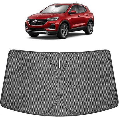 Proadsy Windshield Sun Shade Custom Fit Buick Encore GX 2020-2026 Ice Crystal Black Front Window Sunshade UV and Heat Blocker Foldable Visor Keeps Car Cooler for Summer Parking and Daily Use
