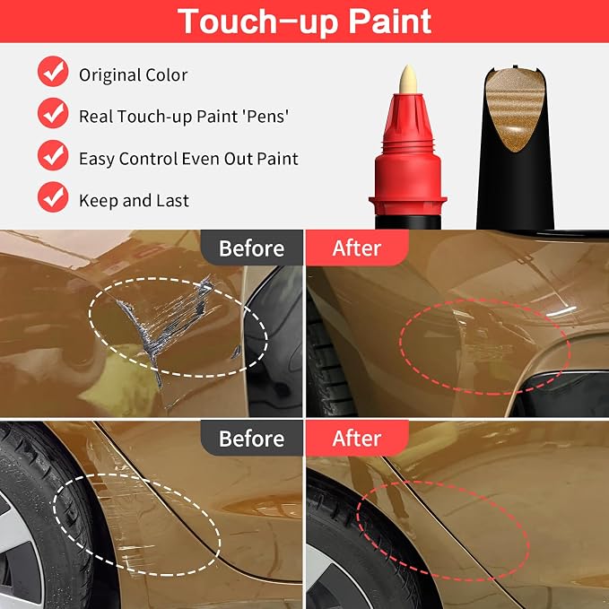 Carhoo B53 Sparkling Brown Metallic Compatible with BMW Touch Up Paint Pen - 0.56 Fl Oz (16ml)