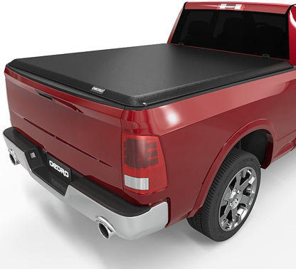 OEDRO Soft Roll Up Truck Bed Tonneau Cover Compatible with Dodge Ram 1500 2002-2024 Classic Only, Fit for Dodge Ram 2500 3500 2003-2026, 6.4ft Bed w/o Ram Box