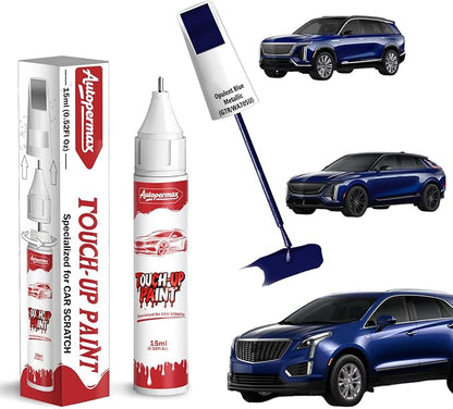 Opulent Blue Metallic(GTR/WA705U) Car Touch Up Paint for Cadillac, Color Accurate Two-In-One Car Paint Scratch Repair Pen, Professional Scratch Remover for Vehicles Chips and Nicks Scuff
