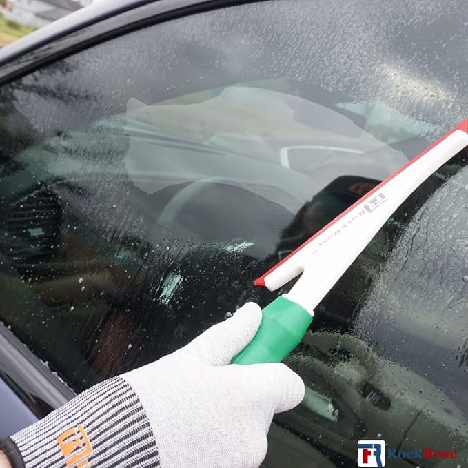 RockRose Doctor Stroke Squeegee – Professional Window Tinting Squeegee & Vinyl Wrap Applicator, Heavy-Duty Rubber Scraper for Auto Glass & Flat Glass Tint Red 2PCS