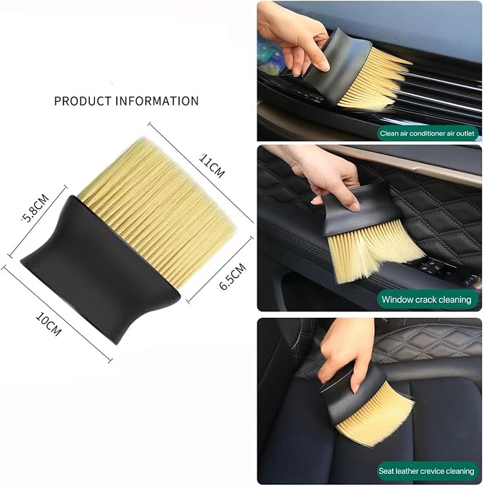 10pcs Auto Car Detailing Brush Set,Car Interior Cleaning Kit,Including 5pcs Car Detailing Brushes, 3pcs Wire Brush and 2pcs Different Soft Bristle dusting Brush for car Interior.