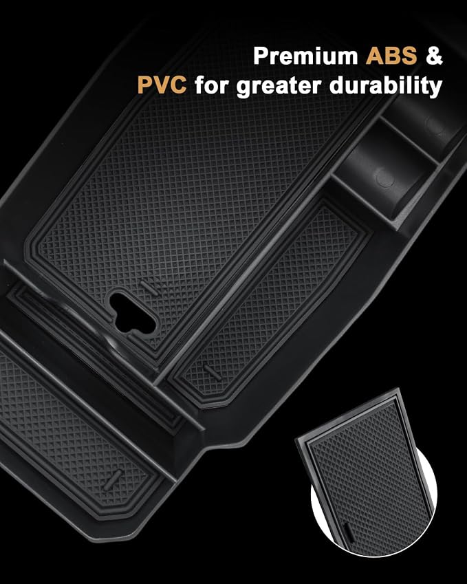 Center Console Organizer Set for 2023-2026 Mazda CX-50-3 Pcs Armrest Box Storage Tray + TPE Center Console Cup Holder Insert + Silicone Wireless Charging Mat for 2023-2026 CX-50 Accessories
