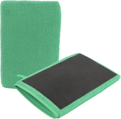 2PCS Car Clay Mitt Auto Detailing,Soft Clay Bar Mitt for Cleaning Car Surfaces,Anti-Scratch Clays Mitts for Cars Detailings to Replace Traditional Clays Bar Cars Accessories (Green/2PCS)