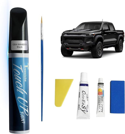 Black GBA/WA8555 Touch Up Paint for GMC/Chevrolet Exact Match,Car PaintPen Scratch Repair 2 in 1 Touch Up Paint,Vehicle Scratch Remover for Deep Scratches Color-Matched