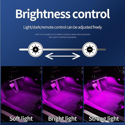 Car Interior LED Lights, Smart Car Lights with App Control, RGB Inside Car Lights with DIY Mode and Music Mode, 2 Lines Design LED Lights for Cars with Car Charger, DC 5V