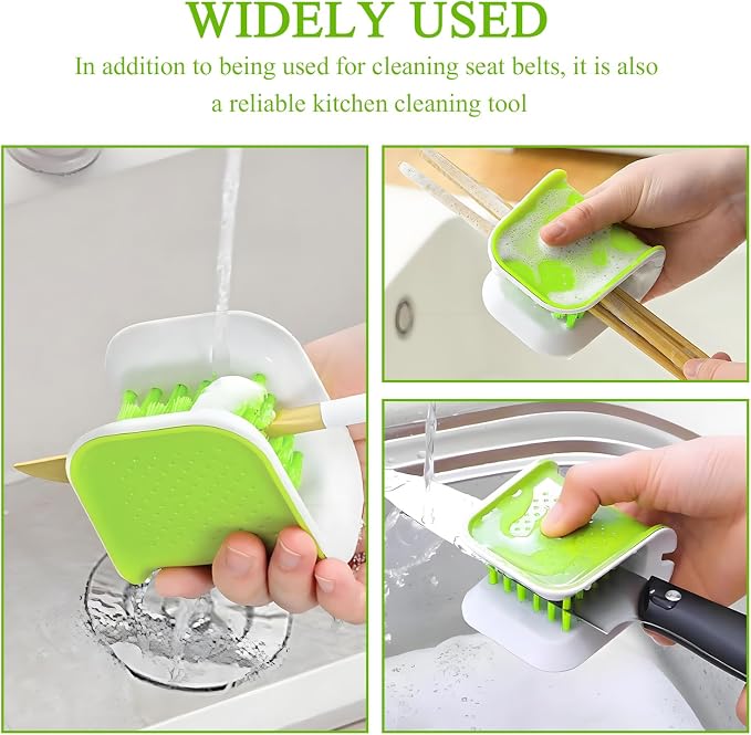 Car Seat Belt Cleaning Brush, U-Shaped Double-Sided Interior Car Detailing Brushes, Non-Slip Seatbelt Cleaner, Universal Washing Tool Cleaning Supplies for Automotive & Home Use (1PCS)
