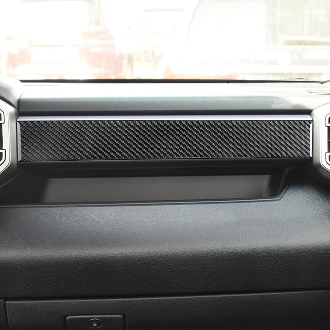NVCNX Real Premium Carbon Fiber for Toyota Tundra 2022-2026 / Sequoia 2023-2026 2024 2025 Car Dash Board Dashboard Panel Cover Interior Trim Accessories Overlay Sticker Decal 3PCs not for Character