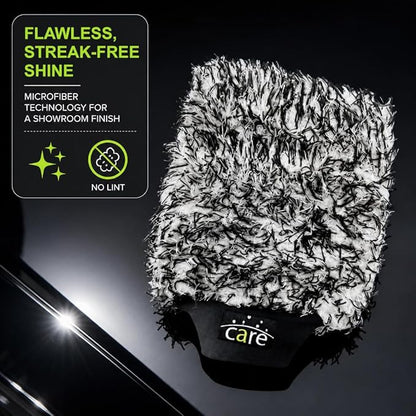 Microfiber Car Wash Mitt, Sponges for Cleaning, Car Detailing Kit, Easy to Use, Durable and Long-Lasting, Comfortable to Handle, Suitable for Regular Cleaning
