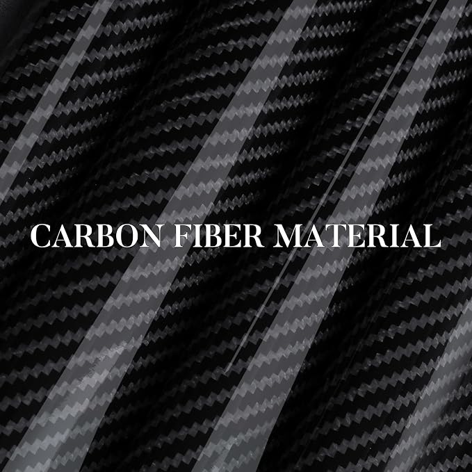 Carbon Fiber Steering Wheel Cover, Snap on Car Steering Wheel Cover Set Accessories 3pcs Wrap Grip Non Slip Protector Universal Glossy Black