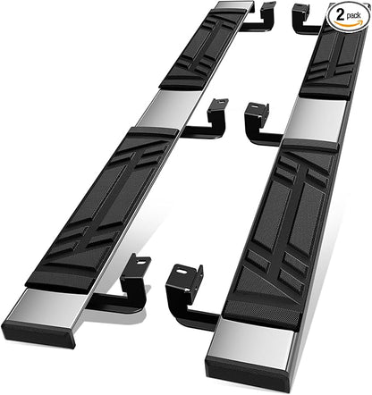 Auto Dynasty Running Boards Compatible with 2020-2025 Ford Explorer Lincoln Aviator, Stainless Steel Side Step Rail Nerf Bars, 6.5" x 73" Step Bars, Polished Chrome