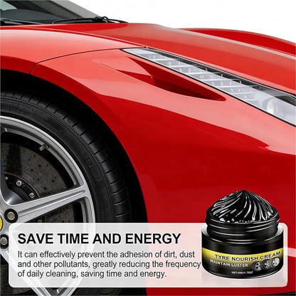 Car Tire Ceramic Coating, 2026 Powerful Wheel Cleaning Refurbish Wax with UV Blocking Dust, Tyre Nourish Cream, Tire Shine Cream for Long-Lasting Auto Care(3Pcs)