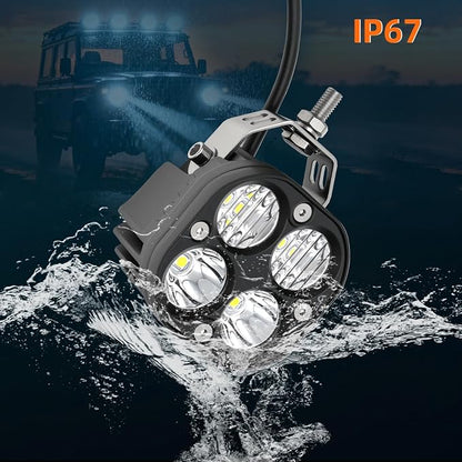 2-Pack 40W 3Inch Combo Beam LED Pod Light - Bright Off-Road Driving Fog Lights, Waterproof Auxiliary Ditch Lights for Truck, SUV, ATV, Boat, Motorcycle, Pickup, Tractor