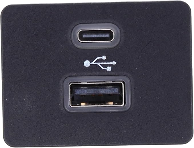 MOTOKU Center Console SYNC 3.4 USB Type-C Interface Charger Socket Adapter Module Hub for Ford Bronco Sport F150 Mustang Mach-E Maverick 2020-2025 Dual Port Support for Apple Carplay Android