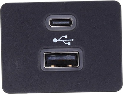 MOTOKU Center Console SYNC 3.4 USB Type-C Interface Charger Socket Adapter Module Hub for Ford Bronco Sport F150 Mustang Mach-E Maverick 2020-2025 Dual Port Support for Apple Carplay Android