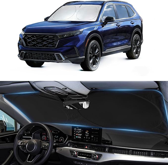 Sun Shade for CRV Windshield Sunshade fit for Honda CR-V SUV 2023 2024 2025 2026 Accessories Front Window Cover Shield Car Sun Visor Screen Protector Block UV Ray Heat