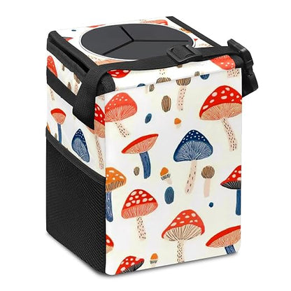 Car Trash Can – Multi-Purpose, Lightweight and Portable with Durable Water-Resistant Coating, No Installation Required, Practical and Ample Capacity, Variety of Colors.Mushroom