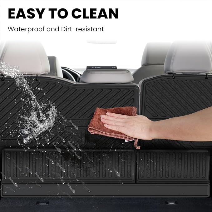 LASFIT Rear Seat Back Protector for Honda CRV 2023-2026 (Gasoline & Hybrid & e:FCEV), All Weather TPE Pet Friendly Custom Fit CR-V Second Row Back Seat Cover Backseat Mat Liner (Upper & Lower Postion)