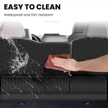 LASFIT Rear Seat Back Protector for Honda CRV 2023-2026 (Gasoline & Hybrid & e:FCEV), All Weather TPE Pet Friendly Custom Fit CR-V Second Row Back Seat Cover Backseat Mat Liner (Upper & Lower Postion)