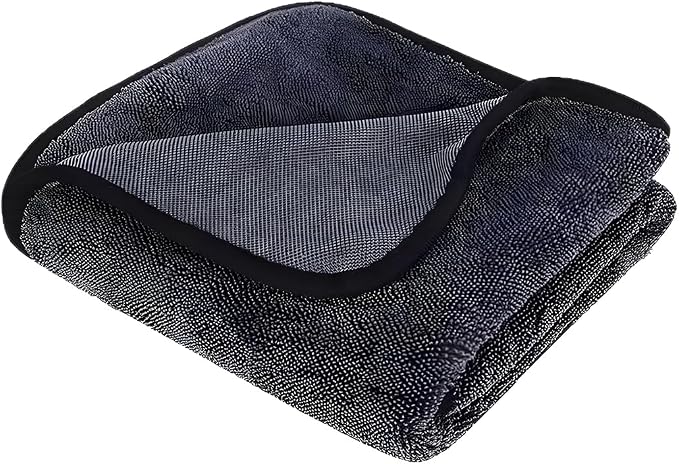 Microfiber Car Drying Towel - 16" x 24" Ultra Absorbent Cleaning Cloth with Twisted-Loop Design - Microfiber Towel for Car Detailing/Household, Without Streaks or Scratches (1PC)