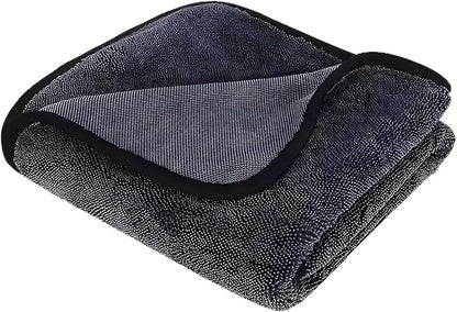 Microfiber Car Drying Towel - 16" x 24" Ultra Absorbent Cleaning Cloth with Twisted-Loop Design - Microfiber Towel for Car Detailing/Household, Without Streaks or Scratches (1PC)