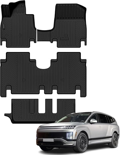 Auxko All Weather Floor Mats for Hyundai IONIQ 9 2026 7 Seater (2nd Bench Seat) TPE Liners All Season Accessories Guard Odorless Anti-Slip Floor Liners for Hyundai IONIQ 9 2026 7 Passengers
