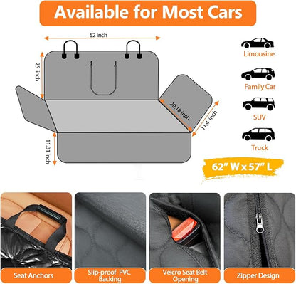 URPOWER Dog Car Seat Cover for Back Seat - Waterproof Car Seat Protector for Child Carseat & Pets, Nonslip Car Seat Covers for Full Size SUVs & Trucks