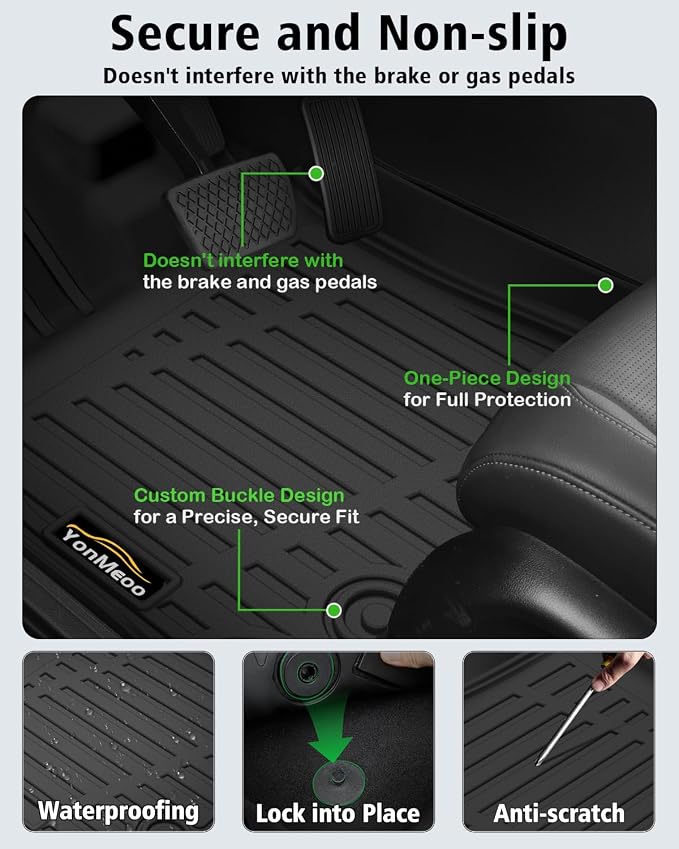 Floor Mats Custom for Honda Passport 2026 Trunk Mat with Backrest Mat All Weather TPE Rubber Cargo Liner Full Set Floor Liners for Passport Accessories (Trunk Mat+Backrest Mats+Floor Mats)