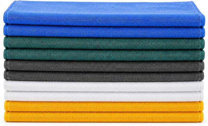 Microfiber Cleaning Cloths 15"x15" – Lint-Free Multi-Surface Household Cleaning Cloths, Highly Absorbent Reusable Microfiber Towels for Kitchen, Glass, Bathroom, Car & Home – 10 Pack