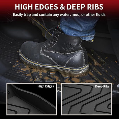 LASFIT Floor Mats Fit for Mazda CX5 2025 2024 2023 2022 2021 2020 2019 2018 2017 Custom Fit TPE All Weather Floor Liners 1st & 2nd Row Car Mats for Mazda CX-5, Black