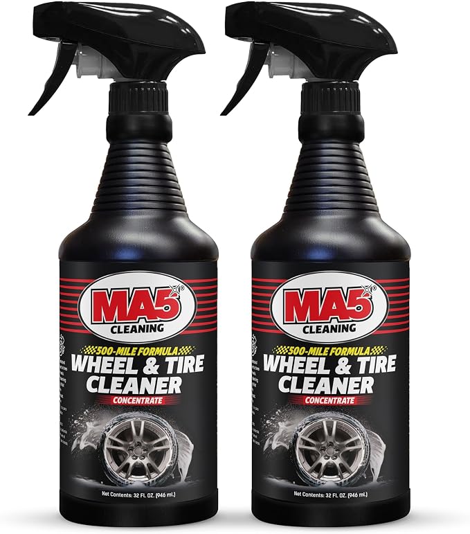 MA5X Wheel and Tire Cleaner | Concentrated, Brake Dust Remover | Wheel Cleaner Spray | 32oz Bottle | Pack of 2