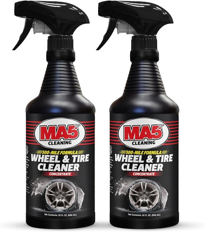 MA5X Wheel and Tire Cleaner | Concentrated, Brake Dust Remover | Wheel Cleaner Spray | 32oz Bottle | Pack of 2