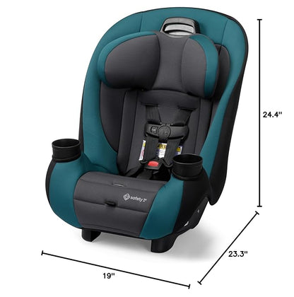Safety 1st Ellaris 3-in-1 Convertible Car Seat, Slim Fit Design, Rear & Forward-Facing, 5-Position Headrest, Travel-Friendly with Machine-Washable Seat Pad, Peacock Blue
