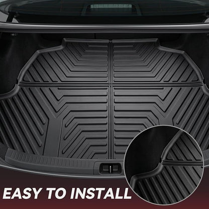 YITAMOTOR Floor Mats for Toyota Corolla 2026-2020, All Weather Custom Fit TPE Rubber Floor Liners and Trunk Mat, 1st & 2nd Row & Cargo Liner, Corolla Accessories, Black