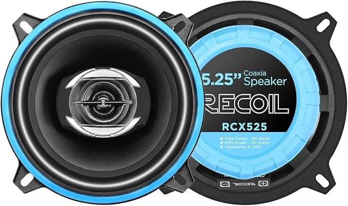 RECOIL RCX525 Echo Series 5.25-Inch Car Audio Coaxial Speaker System