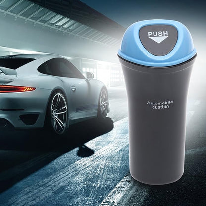 VOSAREA Auto Dustbin Car Trash Can Garbage Can Leakproof Vehicle Trash Bin(SkyBlue)