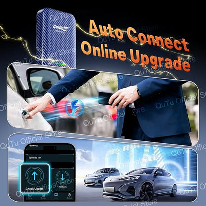 CarlinKit 4.0 Wireless CarPlay 2026 Apple - Wireless CarPlay Adapter for OEM Factory Wired CarPla y Cars 2 in 1. Plug & Play, Wired to Wireles s, Auto Connect, Online Upgrade, 5.8GHz Wi-Fi GPS