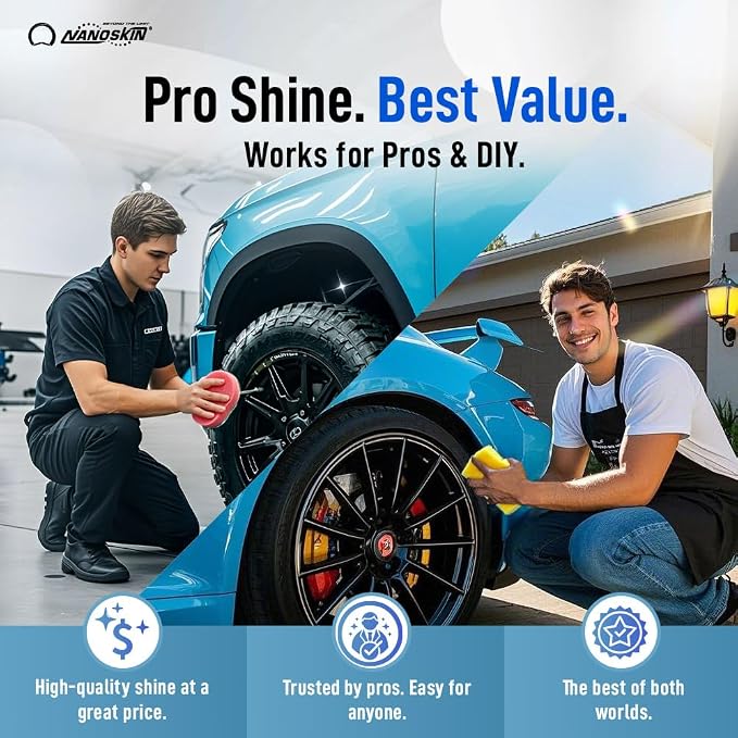 Nanoskin WET LOOK All Season Dressing 30 Gallons -Exterior Rubber & Plastic Solvent Based Dressing for Car Detailing | Produces a Deep, Rich, Long lasting shine | Safe For Cars Trucks, Motorcycles, RV