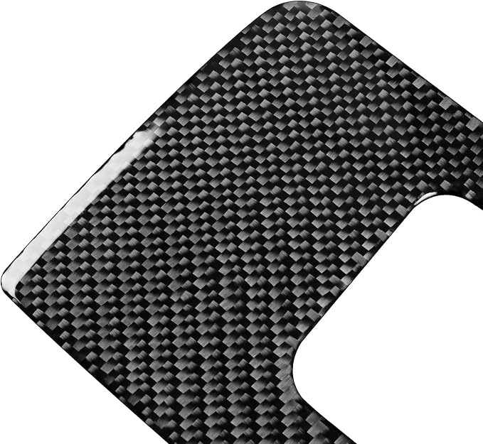Real Premium Carbon Fiber Fit for Chevy Silverado/GMC Sierra 1500 2014-2018 for 2500/3500HD 2015-2019 Car Rear Center Console Storage Box Trim Decals Sticker Auto Interior Accessories Cover Black