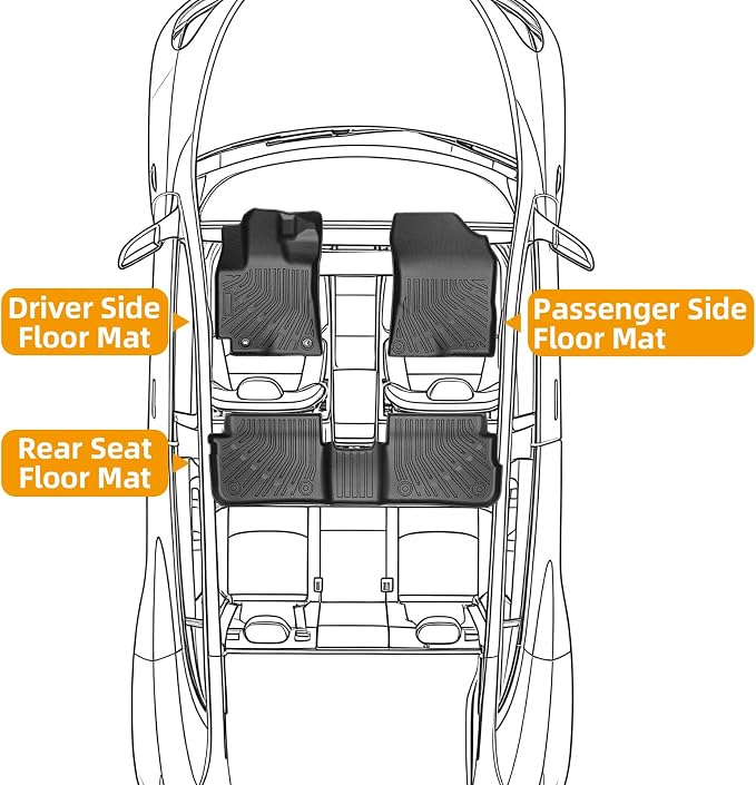 Floor Mats for Toyota Corolla 2009 2010 2011 2012 2013, for Corolla Standard,LE,S XLE,XRS,L,LE/S Special Edition Floor Mats,TPE Non-Slip Waterproof 2 Row Floor Liners