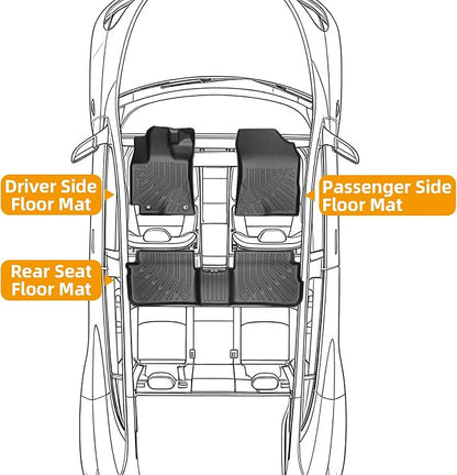 Floor Mats for Toyota Corolla 2009 2010 2011 2012 2013, for Corolla Standard,LE,S XLE,XRS,L,LE/S Special Edition Floor Mats,TPE Non-Slip Waterproof 2 Row Floor Liners