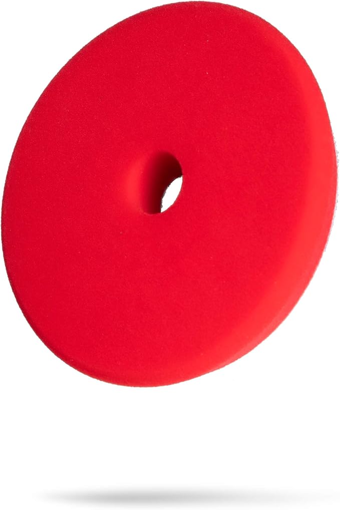 Adam's Polishes Premium Polisher Pads - Expertly Designed Ultra Soft Foam Applies Waxes, Sealants, Glazes - Color Coded to Match with Recommended Polishes or Compounds (6.5, Red Wax & Sealant Pad)