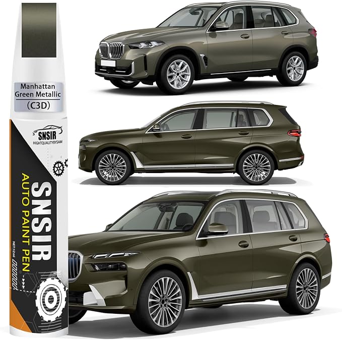 Car Touch up Paint(C3D Manhattan Green Metallic) Compatible with BMW | Automotive Paint Pen for BMW X5/X6/X7, Car Paint Pen Scratch Repair Two-In-One Touch Up Paint, Premium Car Scratch Remover