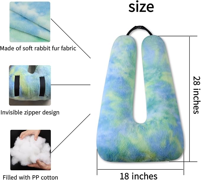 FHSGGP Travel Pillow Car Pillow Kid Car Sleeping The Sleeping Aid for Adults and Kids on Road Trips Kids Travel Pillow Colorful Green