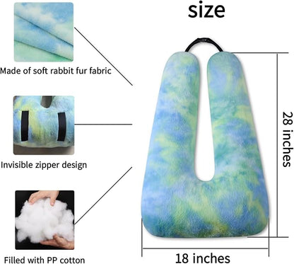 FHSGGP Travel Pillow Car Pillow Kid Car Sleeping The Sleeping Aid for Adults and Kids on Road Trips Kids Travel Pillow Colorful Green