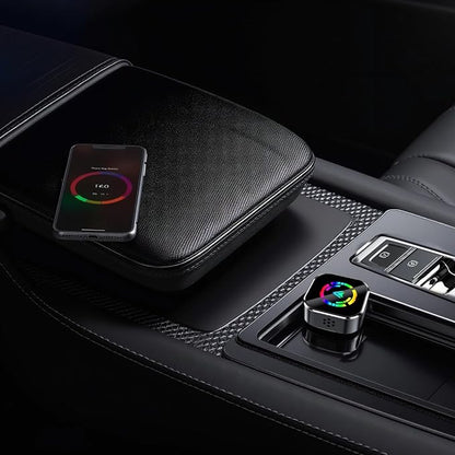 2-in-1 Wireless Adapter for Carplay and Android Auto, Aluminum & Glass, 5.8 Ghz WiFi, Compact 1.2 X 1.2 X 0.47 in / 30 X 30 X 12 Mm