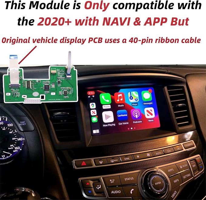 Wireless CarPlay & Android Auto Interface for Infiniti QX50 QX55 QX60 (2020-2022) – Fits 28330 – ONLY for Vehicles Without Factory CarPlay