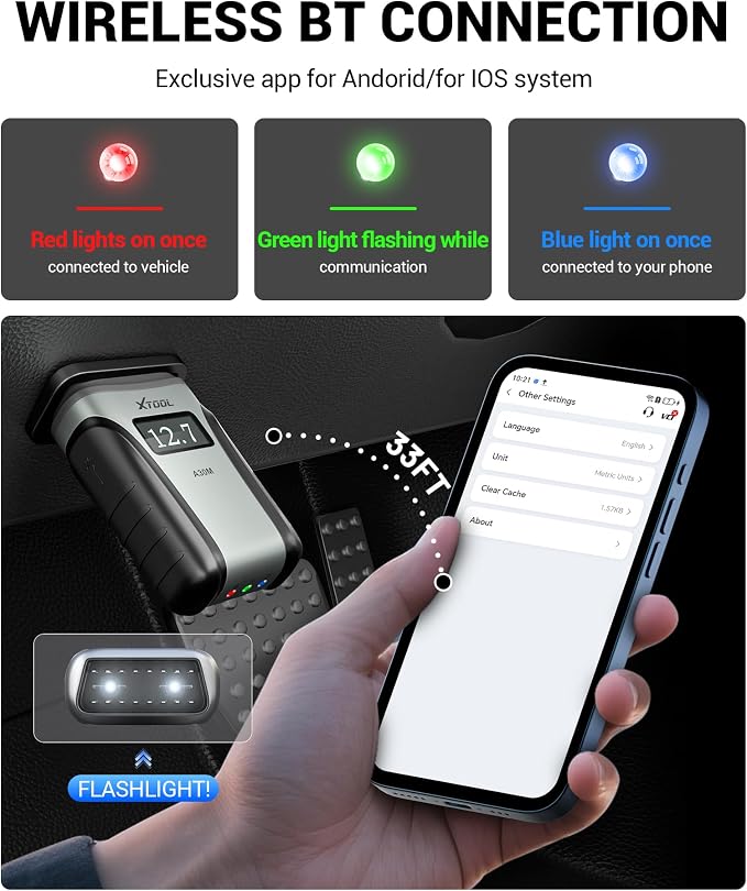 XTOOL Anyscan+ A30M OBD2 Scanner Kit, No Subscription Required, Wireless Code Reader Bidirectional Scan Tool for iOS & Android, 26 Resets, Live Data, ABS Bleed Diagnostic Tool, Storage Bag