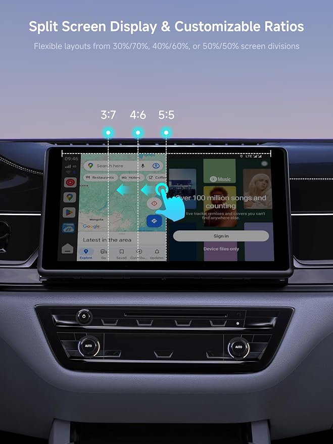 Magic Box CarPlay & Wireless Android Auto Adapter, Full Android OS, Built-in 4G LTE, AI Box Adapter, Plug & Play, Drivechat with AI Skills, WiFi, Bluetooth, Fits for OEM Wired CarPlay Cars