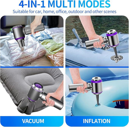 20000Pa Car Vacuum Cleaner High Power, Cordless Mini Vacuum Air Duster for Car Detailing Kit, 4-in-1 Portable Handheld Vacuum with Brushless Motor, Aspiradora para Carro, Home Office Pet (Purple)